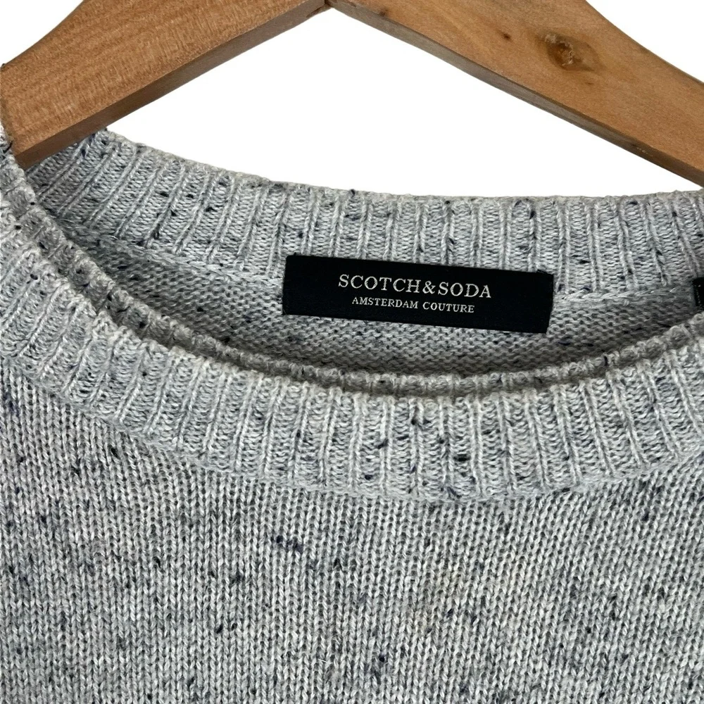 Scotch & Soda Sweater Mens Size Small Gray Heather Double Neck Coastal‎ Timeless - Picture 9 of 10
